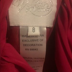 Apple red bridesmaid gown